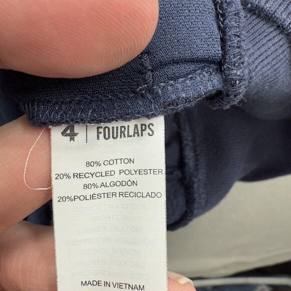 Fourlaps x Peloton Sweatshirt Mens XL Navy Blue Crewneck Zipper Pockets Athletic - Picture 10 of 10